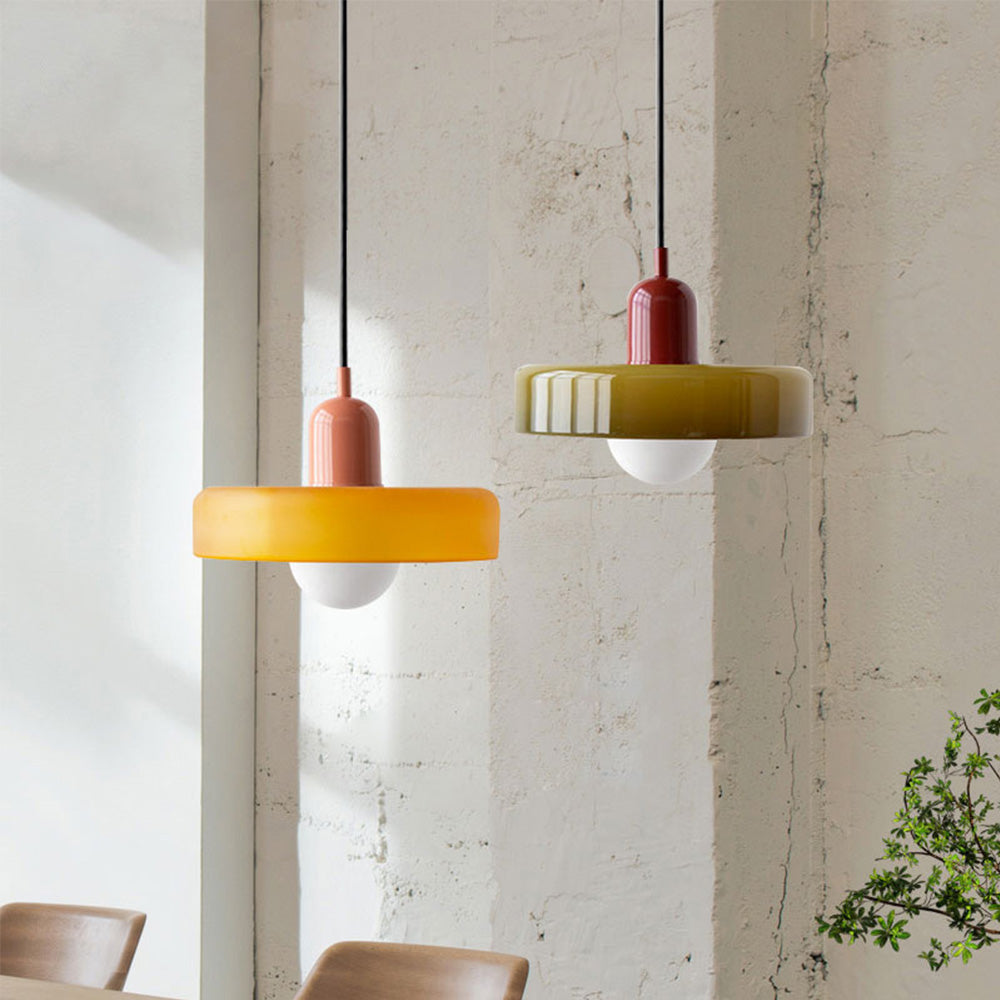 Kolorowa Szklana Lampa Wisząca