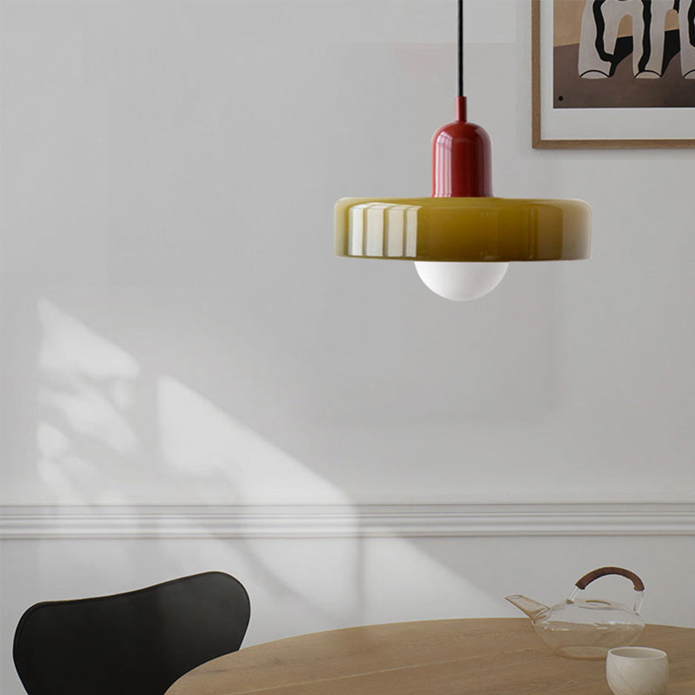 Kolorowa Szklana Lampa Wisząca