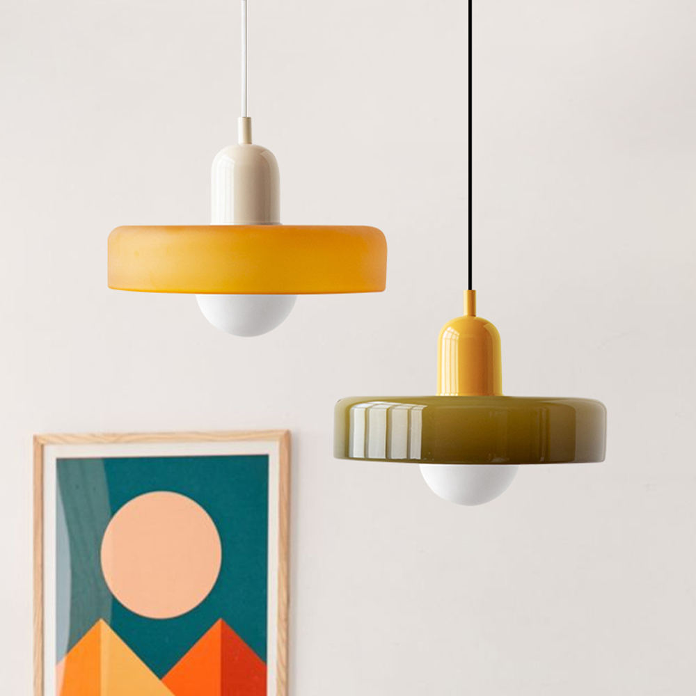 Kolorowa Szklana Lampa Wisząca