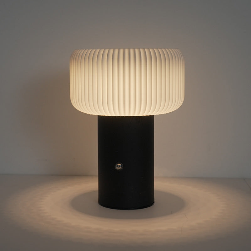 Cylindryczna Lampka Nocna Led We Wzór W Paski