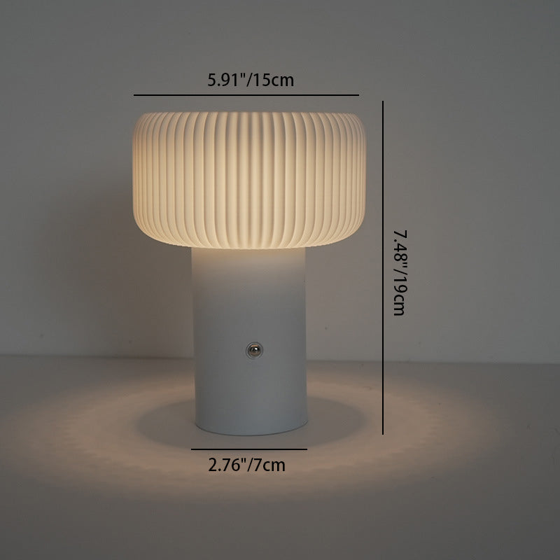 Cylindryczna Lampka Nocna Led We Wzór W Paski
