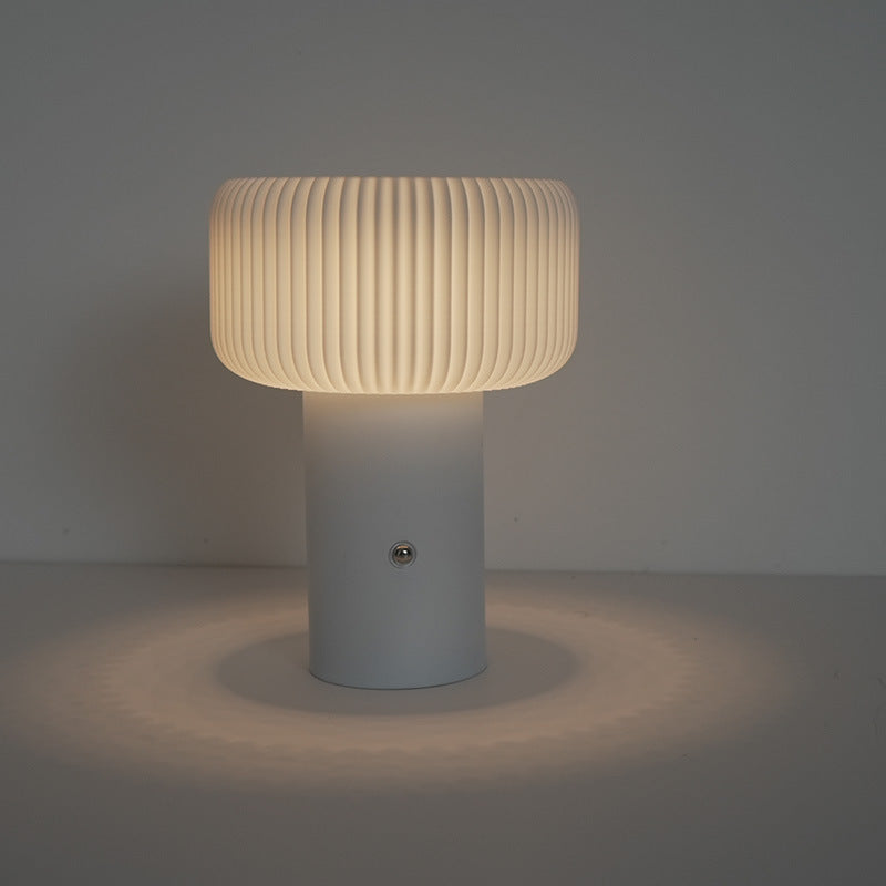 Cylindryczna Lampka Nocna Led We Wzór W Paski