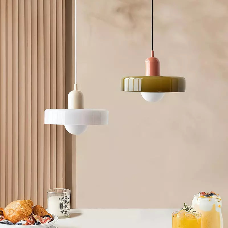 Kolorowa Szklana Lampa Wisząca