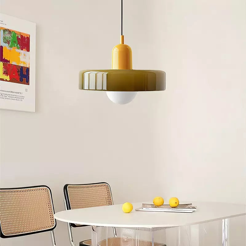 Kolorowa Szklana Lampa Wisząca