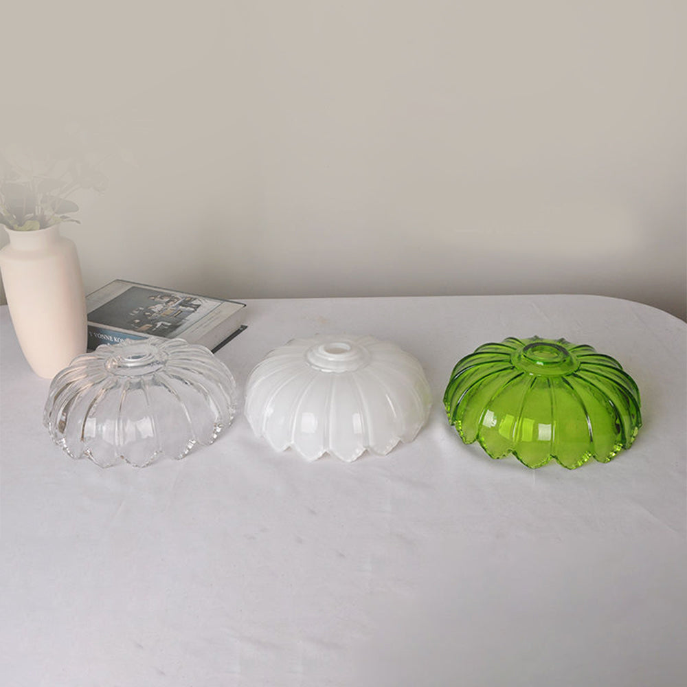 Lampa Wisząca Szklana Z Motywem Kwiatowym