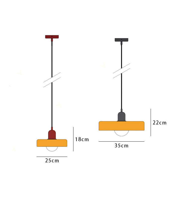 Kolorowa Szklana Lampa Wisząca