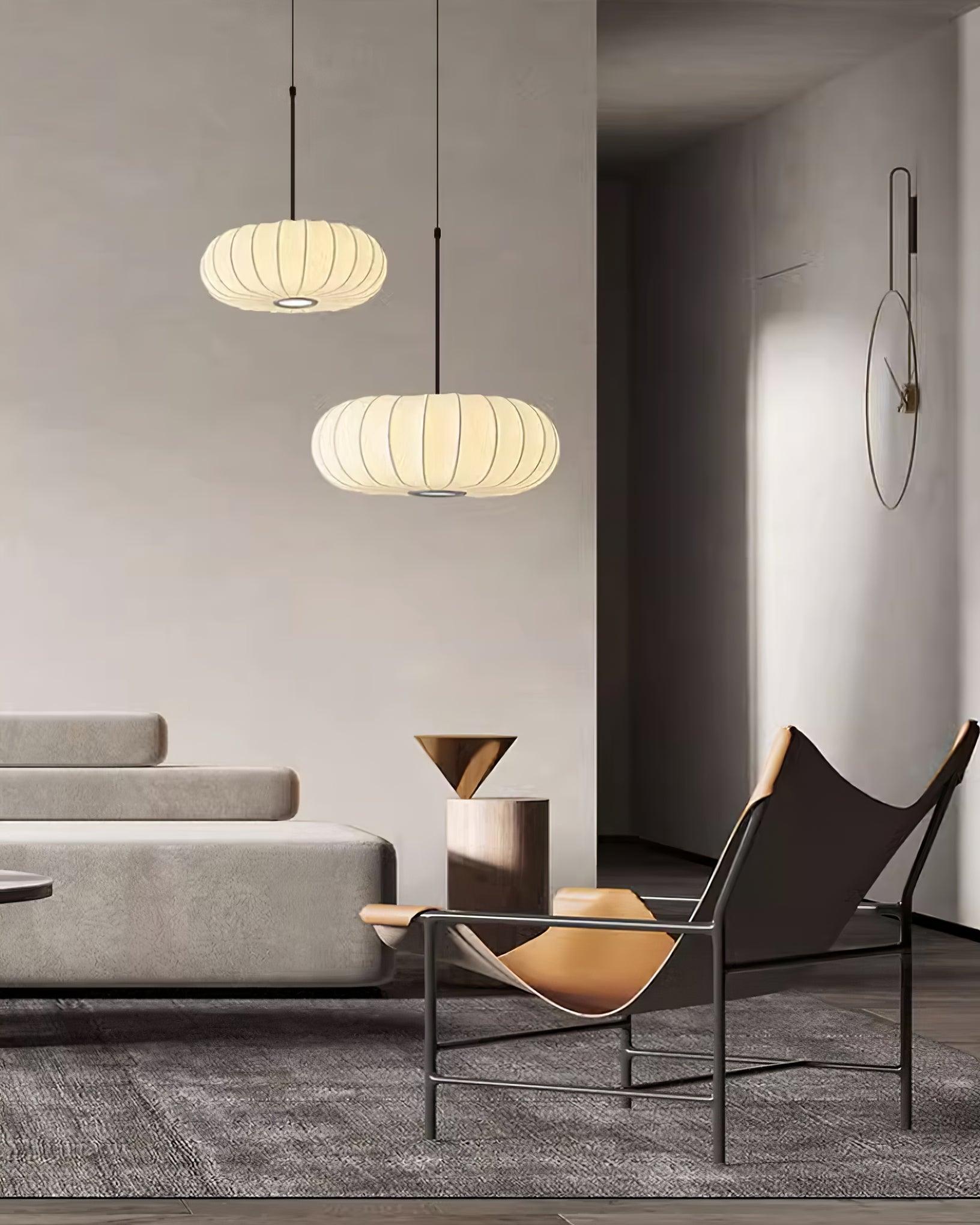 Lampa Wisząca Z Tkaniny Jedwabnej