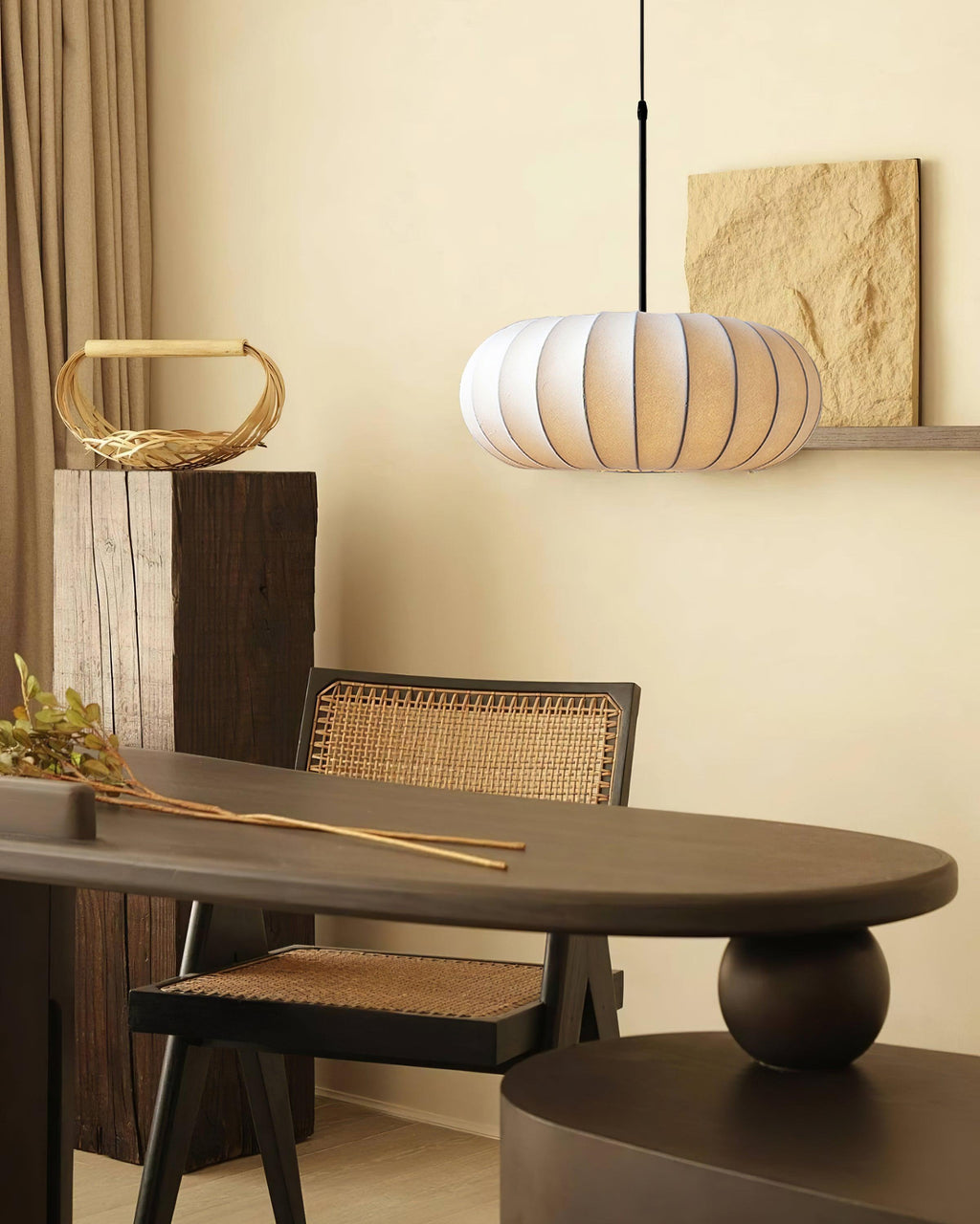 Lampa Wisząca Z Tkaniny Jedwabnej