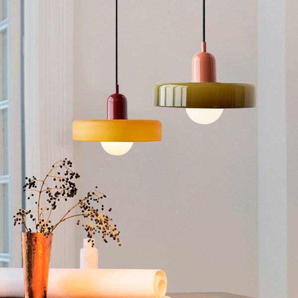Kolorowa Szklana Lampa Wisząca